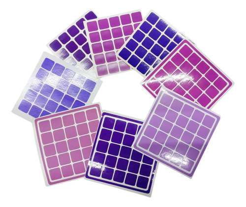 Cubo Rubik Stickers Para Cubo 5x5 Gamas De Colores A Elegir Lila
