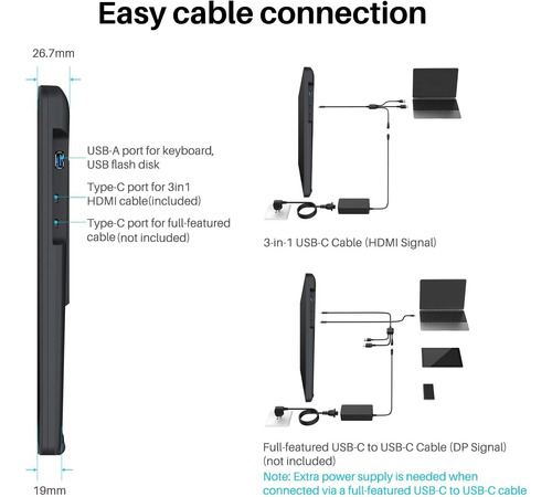 Huion Kamvas 22 Tableta De Dibujo Gráfico Con Pantalla 120%