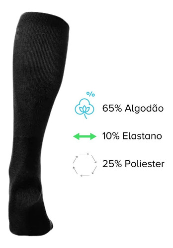 Imagem 3 de 5 de Kit 231 Pares Meião Preto Futebol