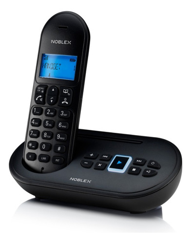 Teléfono Inalámbrico Digital Contestador Auto Noblex Ndt4500 Color Negro