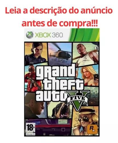 Gta 5 - Grand Theft Auto V - P/ Xbox 360