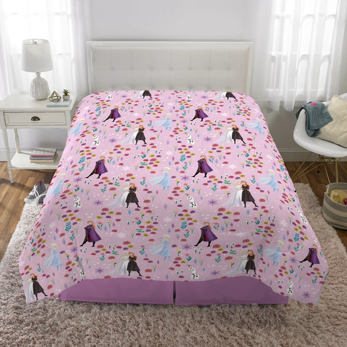 Colcha Frozen Ii Individual Y Reversible Con Funda Almohada