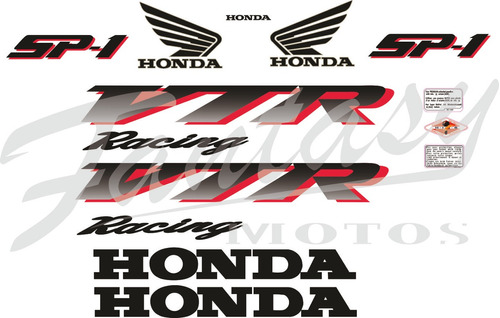 Calcos Honda Vtr 1000 Sp1 Moto Plata