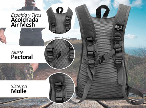 Imagen 5 de 10 de Mochila Everlast Original Trekking Running Bicicleta Viaje!!
