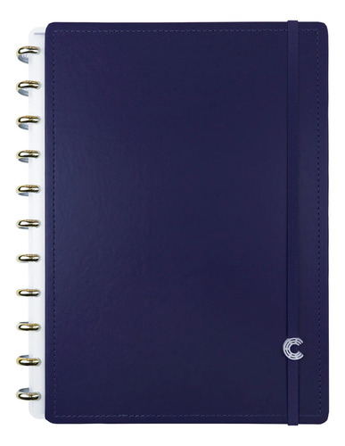 Caderno Inteligente Intense Blue Grande 11 Discos 80 Folhas Azul