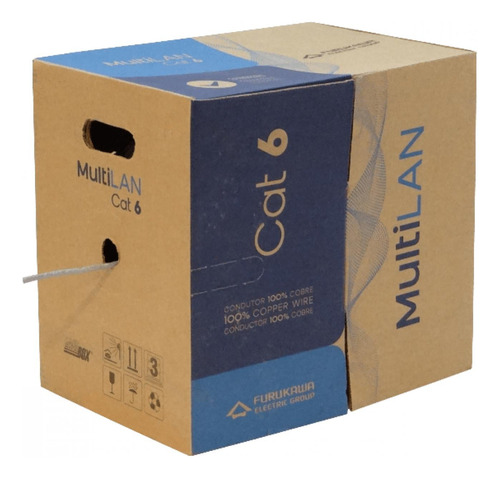 Cable De Red Cat6 Utp Gris 305m Furukawa Clickbox