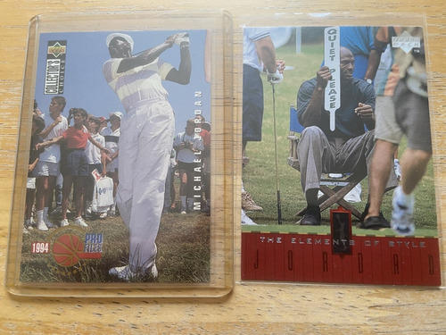 Michael Jordan 2 Tarjetas Jugando Golf