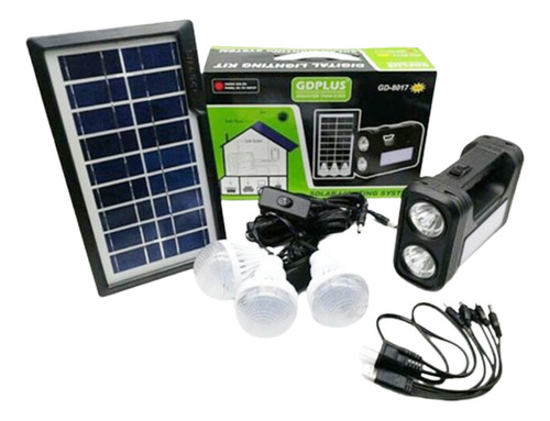 Kit Solar De Emergencia Camping Usb 3 Ampolletas