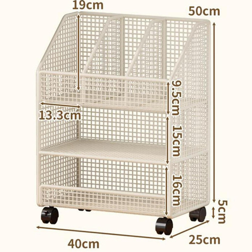 Libro Rodante Cart De Almacenamiento Rack 3 Capa