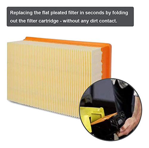 12 Bolsas De Aspiradora Y 1 Filtro Plano Plisado For Wd4, W