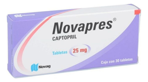 Novapres 25mg Caja Con 30 Tabletas