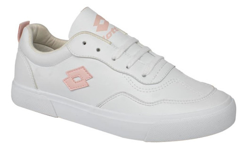 Tenis De Dama Casual Lotto 0187 Color Blanco/ Rosa