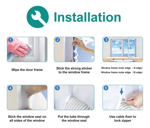 K Sello Ventana Para Aire Acondicionado Impide Aire Caliente