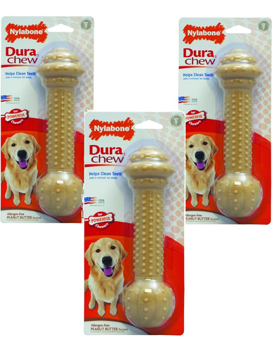 Paquete De 3 Juguetes Para Perros Power Chew Barbell, Grande