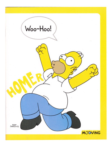 Cuaderno Mooving Tapa Blanda Los Simpsons Color Blanco