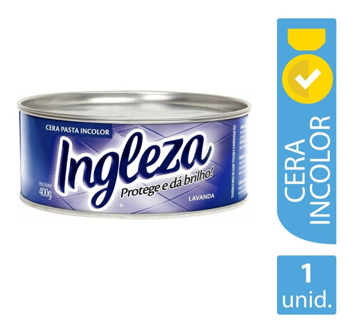 Cera Ingleza Pasta Incolor 400g - Marmorato/cimento Queimado