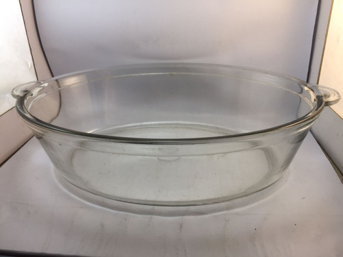 Antigua Fuente De Vidrio Templado Pyrex Ovalada 31x22 Horno