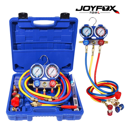 Joyfox Manômetro Manifold Ar Condicionado Automotivo R410 C/ Maleta Engates