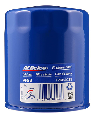 Filtro De Aceite De Motor Pf26, Equipo Original De Acdelco G