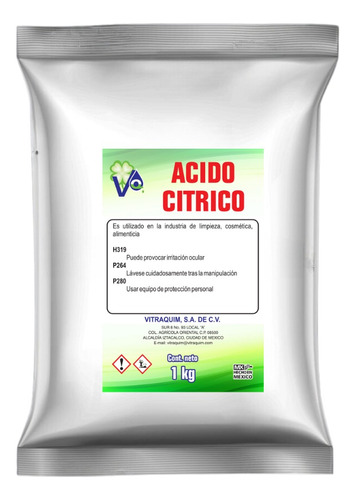 Acido Citrico 1 Kilo Vitraquim Materia