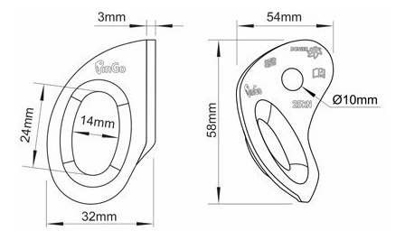 Imagem 3 de 3 de Chapeleta Inox Pingo 25kn - Bonier - Rapel Escalada