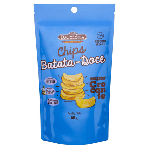 Imagem 1 de 4 de Chips de Batata-Doce DaColônia sem glúten 50 g