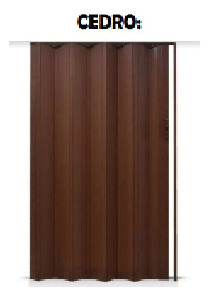 Puerta Plegadiza Pvc Reforzada 10 Mm !!! Blanca/cedro