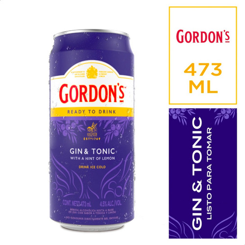 Gin Gordon's Tonic Ready To Drink Lata 