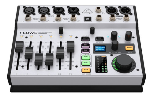 Mezcladora Behringer Flow 8, 8 Canales Con Bluetooth Y Usb