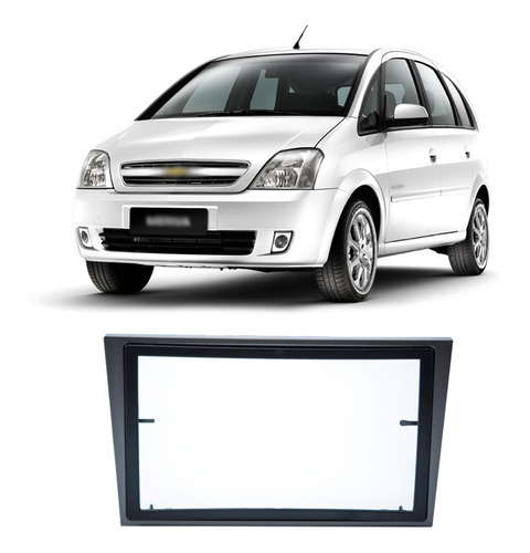 Moldura Painel Gm Meriva 2003 A 2012 Grafite 2din Radio