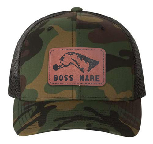 Equestrian Creations The Boss Mare Sombrero Con Parche Cuero