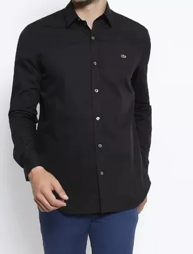 Camisa social store preta lacoste