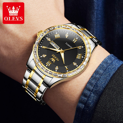 Relojes De Cuarzo Con Diamantes De Lujo Olevs Luminous