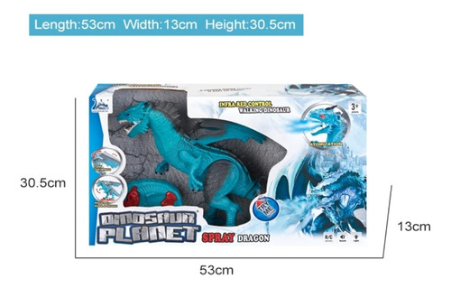 Dinosaurio Control Remoto Gran Dragon Luz Vapor Sonido