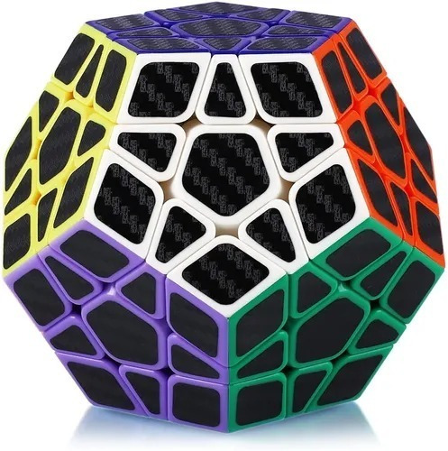 Cubo Rubik Megaminx Magic Cube Sticker Fibra Carbono