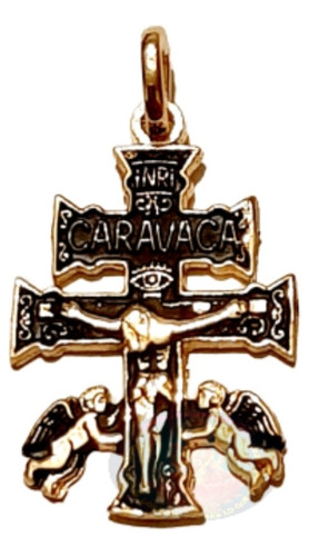 Cruz De Caravaca En Chapa De Oro - Atrae Éxito Y Protección