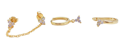 Pack De Aros Huggies Piercing Helix Tragus Chapados En Oro