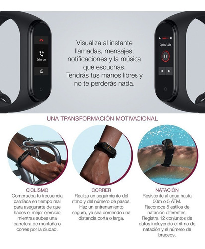Xiaomi Mi Band 4 Smartband Pantalla Amoled Ios Android Loi