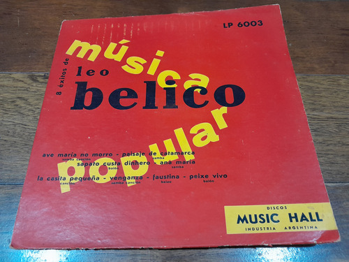 Lp Vinilo - Leo Belico - 8 Exitos De  Música Popular - 10 