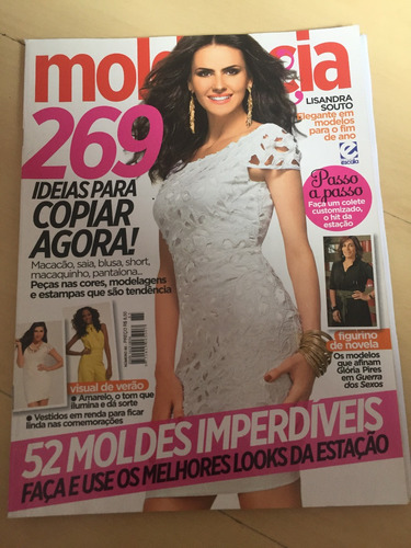 Revista Molde Cia 85 Vestidos Macacão Blusa Pantalona H006