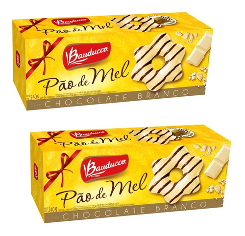 Kit 2 Pão De Mel Especial Com Chocolate Branco Bauducco 240g