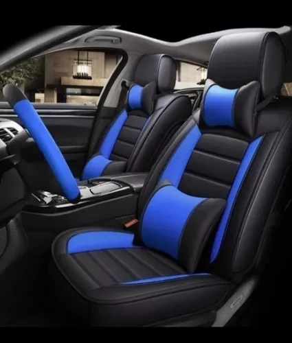 Funda de asiento delantero de coche azul