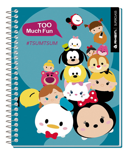 Pack 5 Cuadernos Premium Rhein Tsum Tsum Carta 120 Hojas