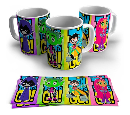 Taza De Teen Titans Go Personalizada De Cerámica.