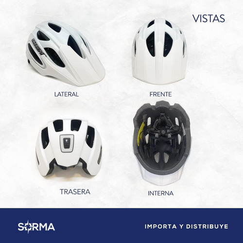Imagen 4 de 10 de Casco Bicicleta C/visera Regulable Ventilación