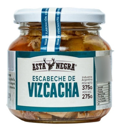 Escabeche De Vizcacha X375gr Asta Negra