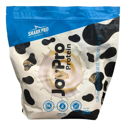 Whey Protein Joypro Refil 900g Shark Pro Sabor Leite Leite