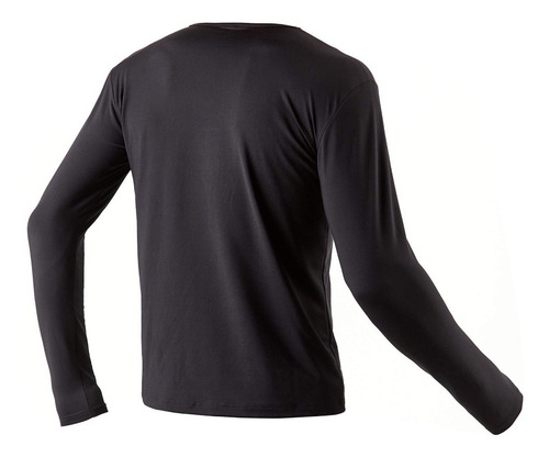 Imagen 2 de 4 de Remera Camiseta Termica Manga Larga Mac Magma Negro