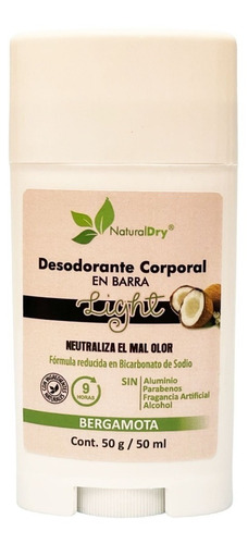 Desodorante Light Naturaldry En Barra 50g Vegano