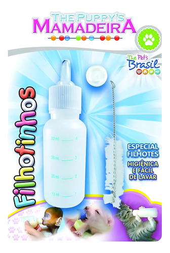 Mamadeira Filhotes C/bico E Escova - The Pets Cor Transparente